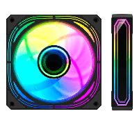 ventilador 12cm coolbox infinity pro a-rgb kit 4 ventiladores