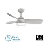 Fabrilamp Haur Ventilador de Techo con Motor DC 25W y Luz 24W Gris