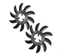 Ventilador ABS 7" para Hidráulica y Corte Césped | para ajuste para preciso, compatibilidad total, mejora flujo aire, reduce temperatura, paquete doble