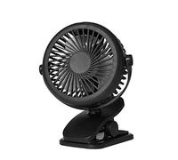 Ventilador ajustable de 360 grados, portátil, cargador USB, clip de escritorio, silencio de 3 velocidades con fuerte rotación para el hogar, plegable, arco iris