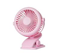 Ventilador ajustable de 360 grados, portátil, cargador USB, clip de escritorio, silencio de 3 velocidades con fuerte rotación para el hogar, plegable, arco iris