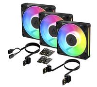 Ventilador Arctic P12 BioniX PWM ARGB 120mm (Pack 3) - Negro