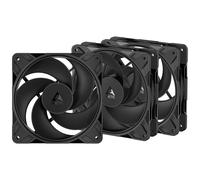 ARCTIC P12 Pro Reverse (3 Pack) - 120 mmVentilador Prémium con flujo de aire inverso, Ventilador PWM con divisor de cable en Y, 500-3000 rpm, 0 rpm <5% PWM, cojinete hidrodinámico, 4-Pin - Negro