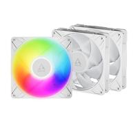 ARCTIC P14 Pro A-RGB (3 Piezas) - Potente Ventilador de Caja PC Premium, Case Fan PWM 140mm, Divisor Cable Y, 400-2500 rpm, 0 rpm <5% PWM, RGB digital 5V, Rodamiento fluidodinámico, 4 Pines - Blanco