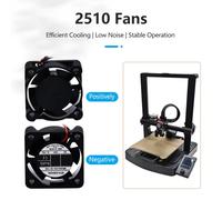 Ventilador axial 2510 con rodamiento de bolas para impresora 3D 3 V3 SE/-10 SE, refrigeración de extremo caliente, 24 V CC sin escobillas, 0,1 A