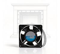 Ventilador axial de alta temperatura de 120 mm, con cuchillas de metal, circulación de aire térmica silenciosa para chimenea, inserto de casete, estufa de leña, quemador de pellets, calefacción