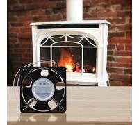 Ventilador axial para casete de chimenea, funcionamiento silencioso, ventilador axial con aspas metálicas, para estufas, extractores, chimeneas, estufas de leña, 120 x 120 x 38 mm