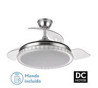 Fabrilamp Ventilador níquel Modelo BILIKU motor DC LED 72W
