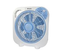 Ventilador box fan 50w con timer. 3 velocidades distintas. 50w. temporizador 2h. oscilacion rotacional. asa de transporte.