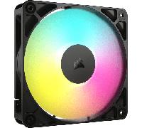 CORSAIR RS120 ARGB 120 mm PWM Ventilador - Conexión en Cadena - Bajo Nivel de Ruido - Rodamiento de Cúpula Magnética - Paquete Sencillo - Negro