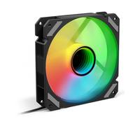 VENTILADOR CAJA SHARKOON MIRROR PWM RGB NEGRO