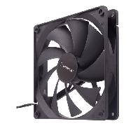 UNYKAch Ventilador 140mm Silencioso para PC - 1000 RPM, 19 dBA, 3 Pines, 12V, Negro, 9 Aspas, Refrigeración Eficiente para Caja de Ordenador - PN: 51790