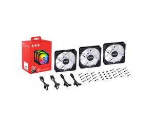 VENTILADOR CAJA XPG VENTOR 120MM NEGRO RGB X3