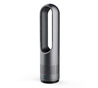 Ventilador calentador sin aspas de 1400 W, ventilador de torre oscilante de 8 velocidades con control remoto, temporizador silencioso de 8 horas y pantalla LED para calefacción y refrigeración
