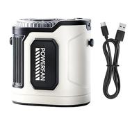Ventilador Camisa | 5 Velocidades Recargable Flujo De Aire Potente Luminoso 3600 mAh | Ventilador Personal Cinturón Exterior - Para Camping Senderismo Escalada Caminar Trabajo Actividades Completo