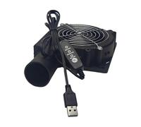Ventilador centrífugo ajustable de 3 velocidades de 5 V, 3 velocidades, velocidad variable para acampar al aire libre, barbacoa, encendido, ventilador USB