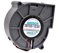 Ventilador centrífugo de doble bola DB7530-12LBA de 7 cm, 7,5 cm, 75 mm, distancia entre orificios de 80 mm, 12 V CC, 0,25 A
