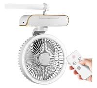 Ventilador Circulador De Aire Para Mesa,Ventilador De Escritorio Con Carga USB Para Dormir Silencioso,Imprescindible En Clima Caluroso, Iluminación 2 Velocidades, 5 Velocidades - Para Mesita De Noche,