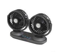 Ventilador Coche Silencioso 3 Velocidades Aire Frío | cabezal, flujo , 12V/24V, fusible integrado, plástico para durable, instalación rápida