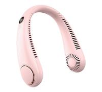 Ventilador colgante sin cuchilla, ventilador cuello silencioso recargable | Ventilador silencioso con flujo de aire 360° | Ventilador eléctrico inalámbrico portátil para correr, escalar,