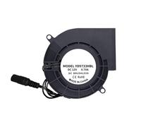 Ventilador compacto de 12 V sin escobillas de 97 mm con rodamiento de bolas centrífugo para arrancador de carbón al aire libre, camping, picnic, parrilla de cocina