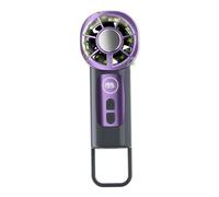 Ventilador con clip para coche - Enfriamiento rápido hasta 16 °C | Ventilador USB recargable con pantalla LED, velocidad 199, con clip y gancho | para conducir, viajar, camping, playa, cocina