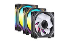 Ventilador con cubierta de 120mm 3 en 1 ARGB 4PIN PWM Control de temperatura hacia adelante y atrás Compatible con Jonsbo ZL 120W(ZL-120BR (3in1))