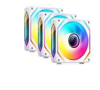 Ventilador con cubierta de 120mm 3 en 1 ARGB 4PIN PWM Control de temperatura hacia adelante y atrás Compatible con Jonsbo ZL 120W(ZL-120W (3in1))