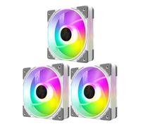 Ventilador Con Cubierta De 120mm, 5V, 3 Pines, Sincronización ARGB, Control PWM, Ventiladores De Pc Direccionables, Rodamiento FDB For Carcasa De Ordenador (Color : A White, Size : 3 Pack)