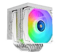 VENTILADOR CON DISIPADOR DE CPU MARS GAMING MCPULCDPROW TDP 380W DOBLE TORRE LCD ARGB BLANCO