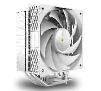 MARS GAMING MCPU-X5, Disipador CPU 280W TDP, 5x Heatpipes HCT Nueva Generación, Ventilador PWM SI Extreme-Silent 120mm, Núcleo de Cobre Hiperbalanceado, Compatibilidad Universal Intel y AMD, Blanco