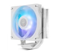 NOX XTREME PRODUCTS HUMMER R-400 ARGB White - Disipador CPU por Aire, Ventilador 120mm PWM, Iluminación ARGB, TDP 235W, 4 Heatpipes, Compatible Intel/AMD, Silencioso y Eficiente, Blanco