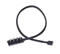 Ventilador con funda Compatible With PC, Cable de alimentación con funda, divisor de concentrador, Cable de extensión, adaptador divisor, controlador de 1 a 5 vías, 4 pines, ventilador enfriador de CP