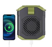 Ventilador corporal, enfriador manos libres, máquina de flujo de aire portátil, función de luz, herramienta de del calor de verano, accesorio atlético, tamaño mini negro para correr,