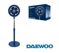 Ventilador daewoo high speed 80w 10' 25cm base redonda - azul