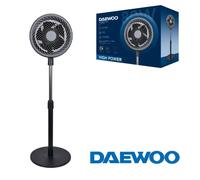 Ventilador daewoo high speed 80w 10' 25cm base redonda - negro