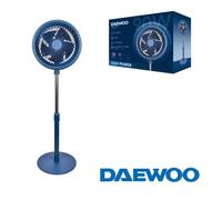 Ventilador daewoo high speed 90w 12' 30cm base redonda - azul