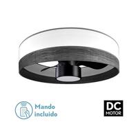 Ventilador DC 24W 3 aspas, 6 velocidades, 2390 lm, 3 colores, control remoto, memoria y temporizador para una refrigeración eficiente.