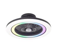 Ventilador dc 50+7w antartida negro 5asp 58d 5400lm 3000-4500-6500k+rg