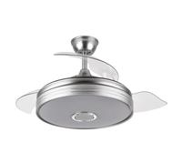 Ventilador DC 72W, 6120 lm, Bluetooth, 3 aspas, 6 posiciones de velocidad, ideal para refrescar y mejorar la circulación del aire en interiores.