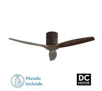 Ventilador DC Águilon Marrón con 3 Aspas de Roble. Ofrece 6 velocidades y control remoto. Incluye función de temporizador, ideal para mantener tu espacio fresco y cómodo.