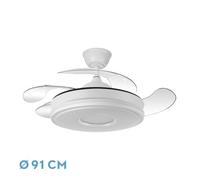 Abrila Dani Blanco - Ventilador De Techo Aspas Retráctiles 59 W F