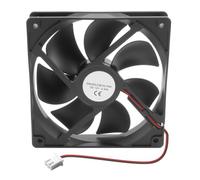 Ventilador DC de 12 V, 12 cm, 12025 Ventilador Hidráulico con Doble Rodamiento de Bolas, Sistema de Rodamiento de Bolas Dual, 2 Pines, Fan Axial de Refrigeración