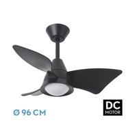 Ventilador dc jaguar 30w 3000lm negro 96d 3aspas 6vel 3000-4500-6500k