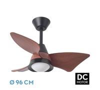 Ventilador dc jaguar 30w 3000lm negro/roble 96d 3aspas 6vel 3000-4500-