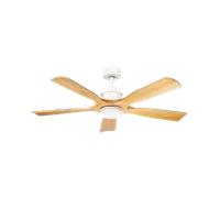 Ventilador Dc Letur 18w Blanco/haya 5aspas ABRILA 132 cm