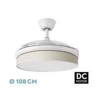 Ventilador Dc Moda Blanco/cañizo Blanco 108d 3aspas