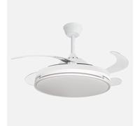 Fabrilamp papiro ventilador de techo led para interior, motor dc, 4 as