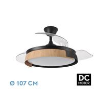 FABRILAMP AKUNADECOR Ventilador Led Modelo Provenza Negro Motor Dc Con Memoria De Color