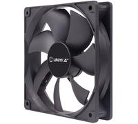UNYKAch Ventilador de Ordenador 120 mm, Negro Básico PC, 1200 RPM, 4 Pines, 7 Aspas, Silencioso